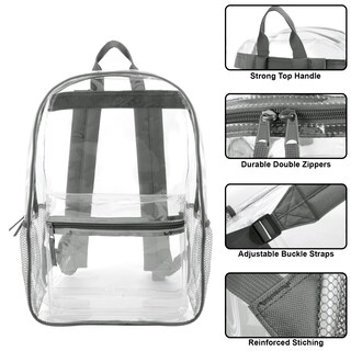 Foto 2 | Mochila Trail Maker PVC Transparente Resistente Gris Transparente