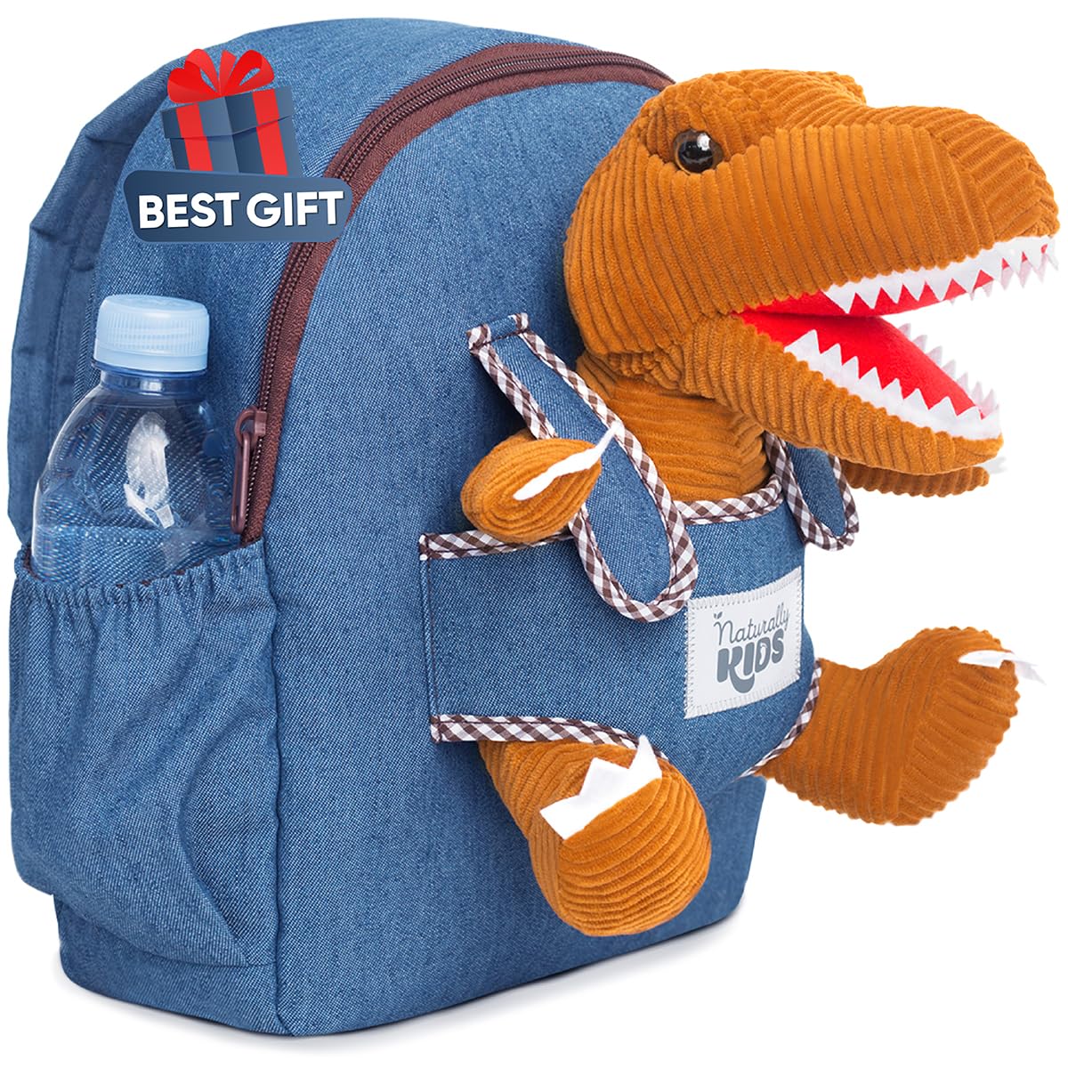 Mochila Naturally Kids con Diseño de Dinosaurio para Niños de 5 A 7 Años - Venta Internacional