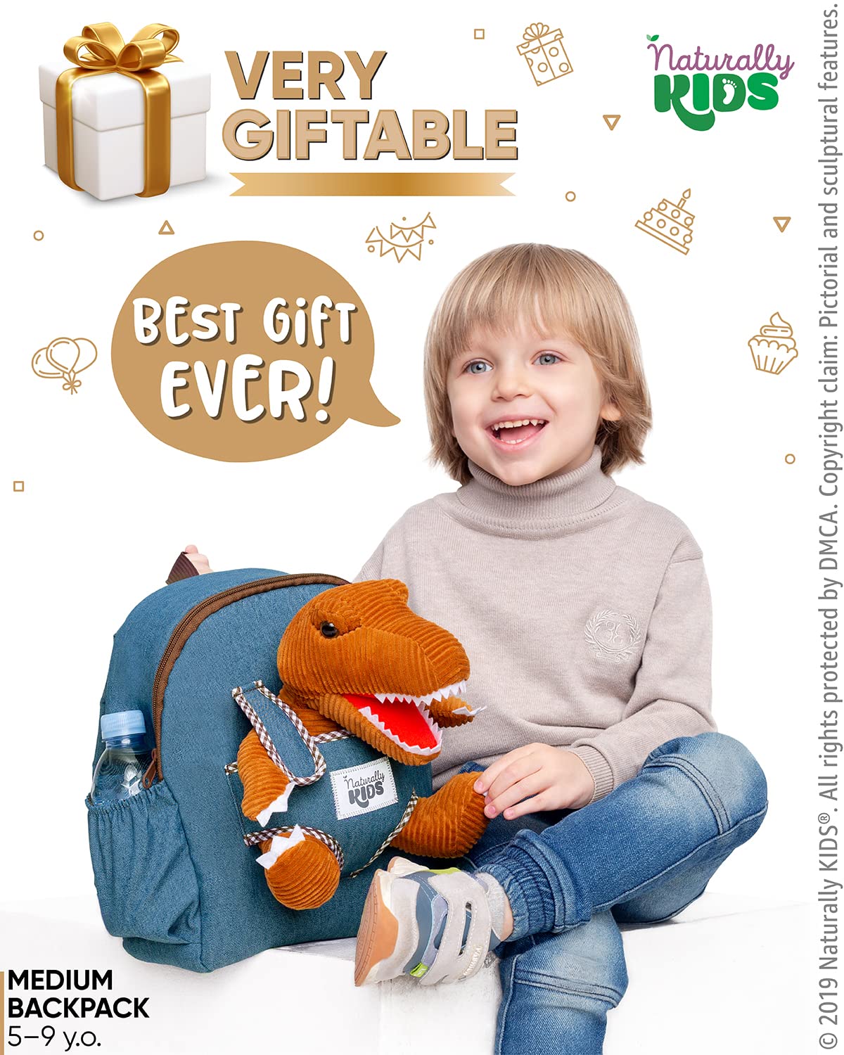 Foto 3 pulgar | Mochila Naturally Kids con Diseño de Dinosaurio para Niños de 5 A 7 Años - Venta Internacional