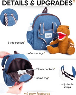 Foto 4 | Mochila Naturally Kids con Diseño de Dinosaurio para Niños de 5 A 7 Años - Venta Internacional