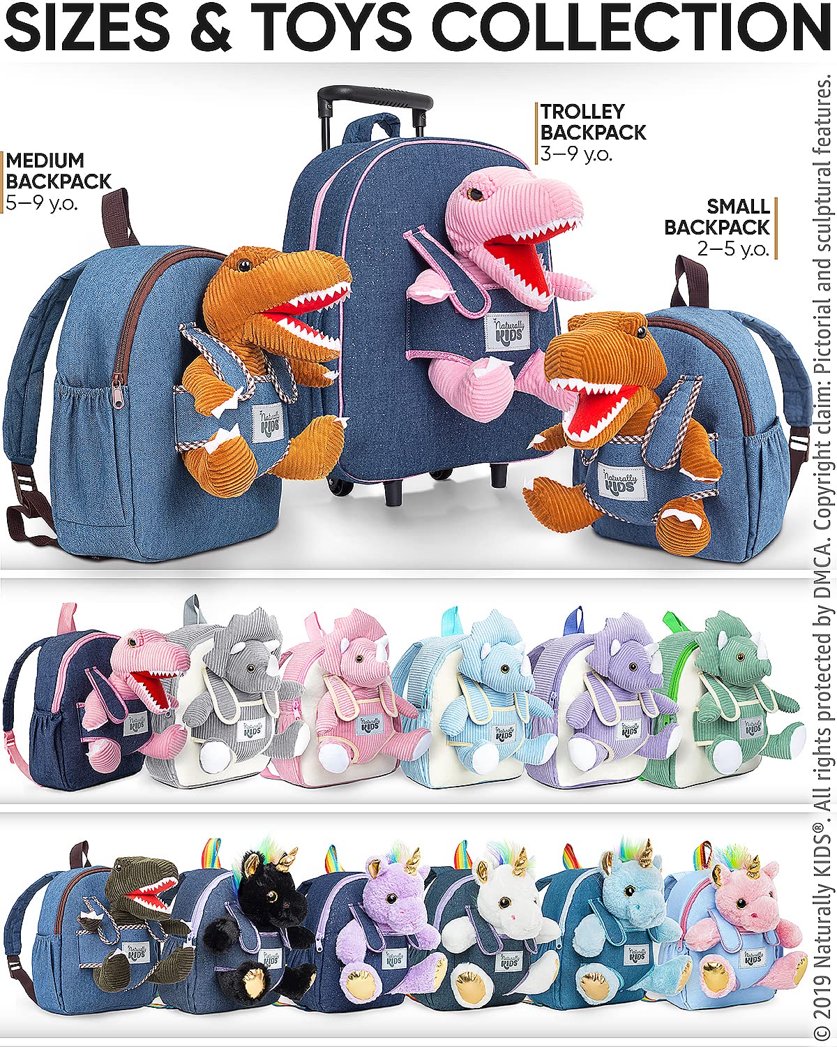 Foto 8 pulgar | Mochila Naturally Kids con Diseño de Dinosaurio para Niños de 5 A 7 Años - Venta Internacional