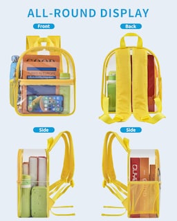 Foto 5 | Mochila Paxiland Clear Stadium Amarilla - Venta Internacional