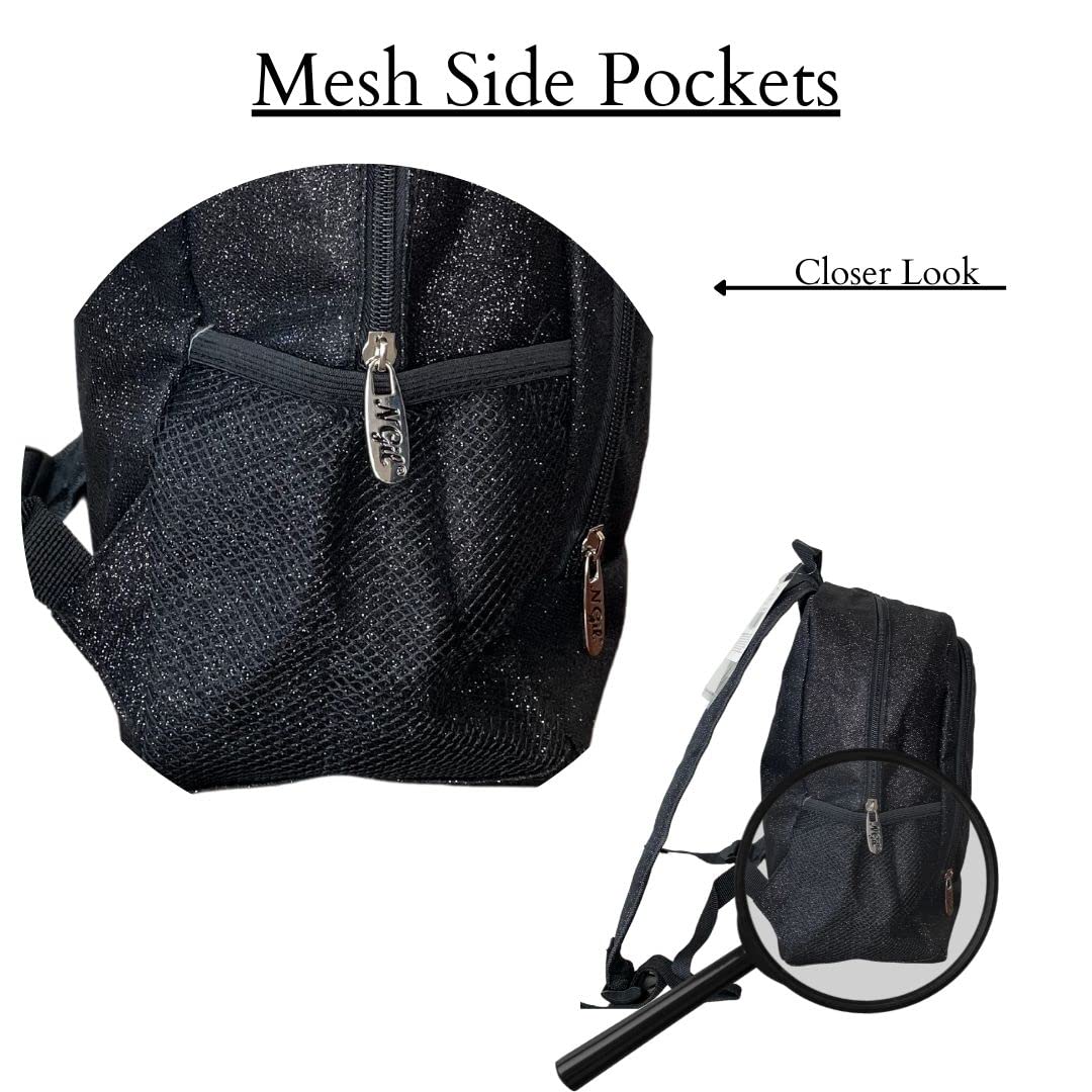 Foto 8 pulgar | Mochila Ngil Canvas School Glitter-Black - Venta Internacional