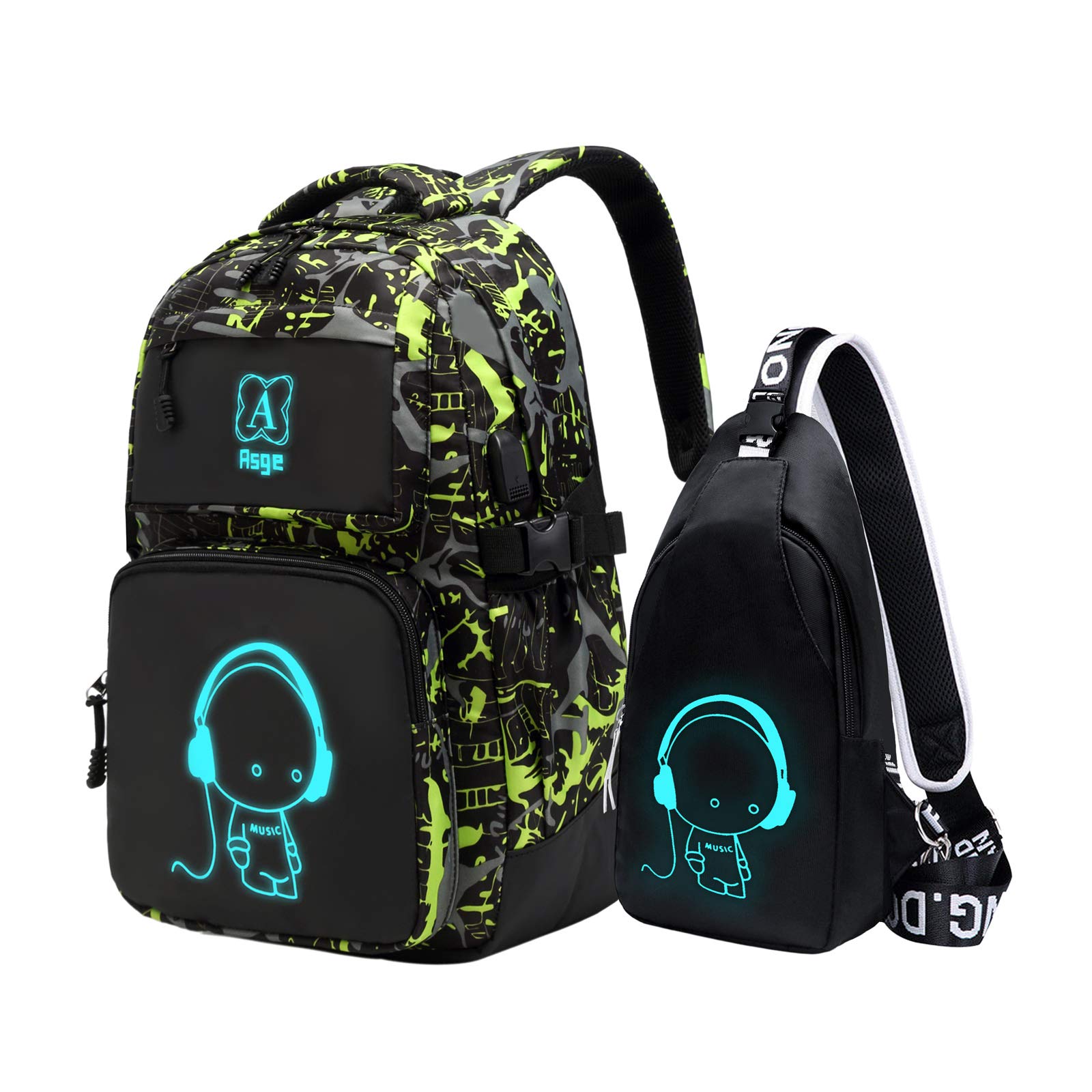 Foto 2 pulgar | Mochila Asge Camo Bookbag para Niños  - Venta Internacional