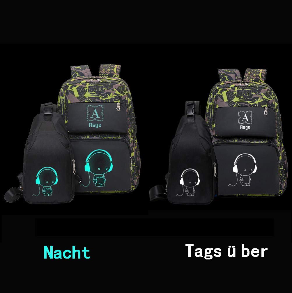 Foto 3 pulgar | Mochila Asge Camo Bookbag para Niños  - Venta Internacional