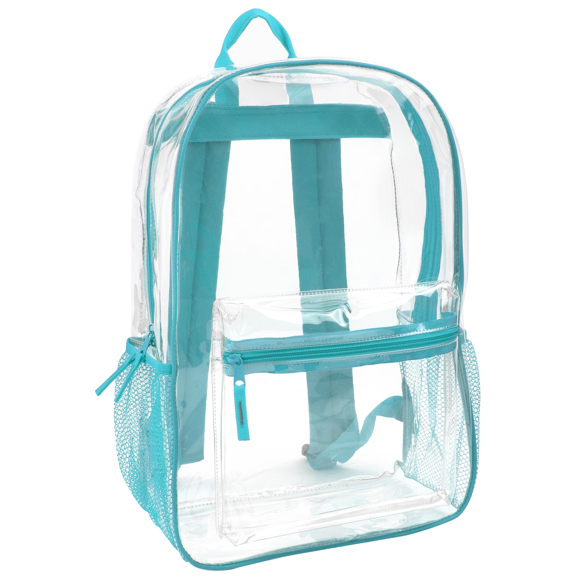 Foto 2 pulgar | Mochila Trail Maker de PVC Transparente con Detalles Turquesa muy Resistente - Venta Internacional