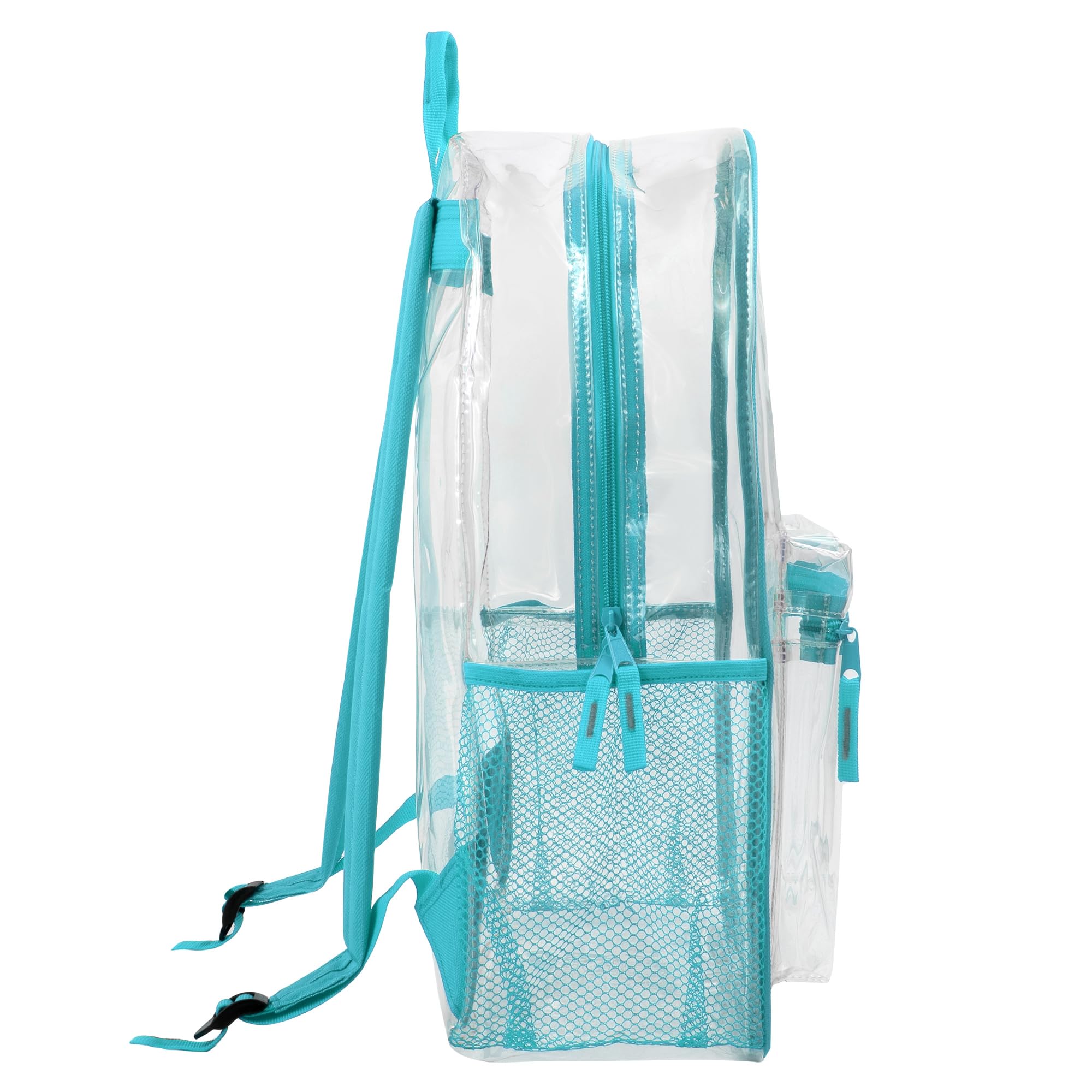 Foto 5 | Mochila Trail Maker de PVC Transparente con Detalles Turquesa muy Resistente - Venta Internacional