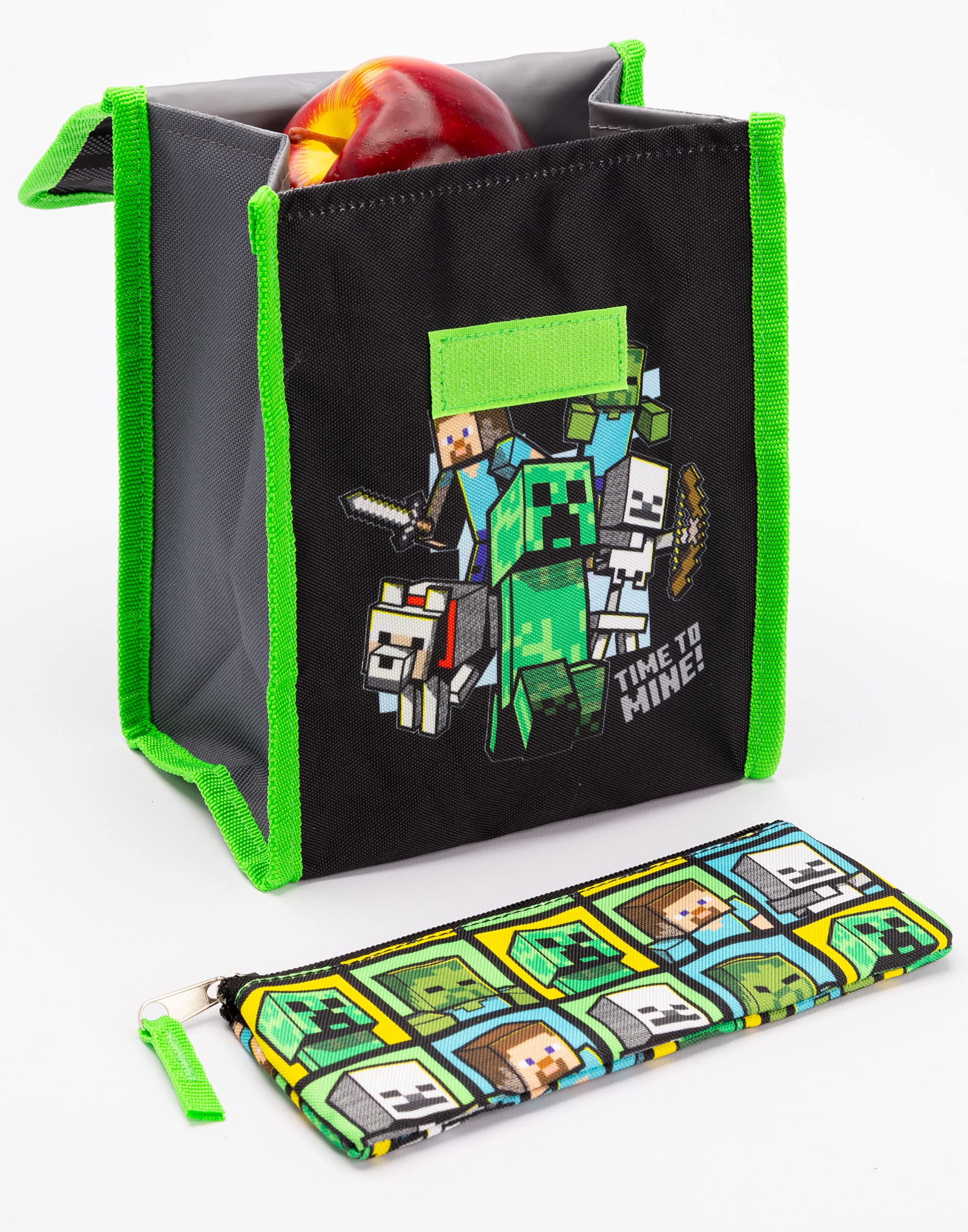 Foto 4 | Set de Mochilas Minecraft Kids School con Lonchera 5 Piezas - Venta Internacional