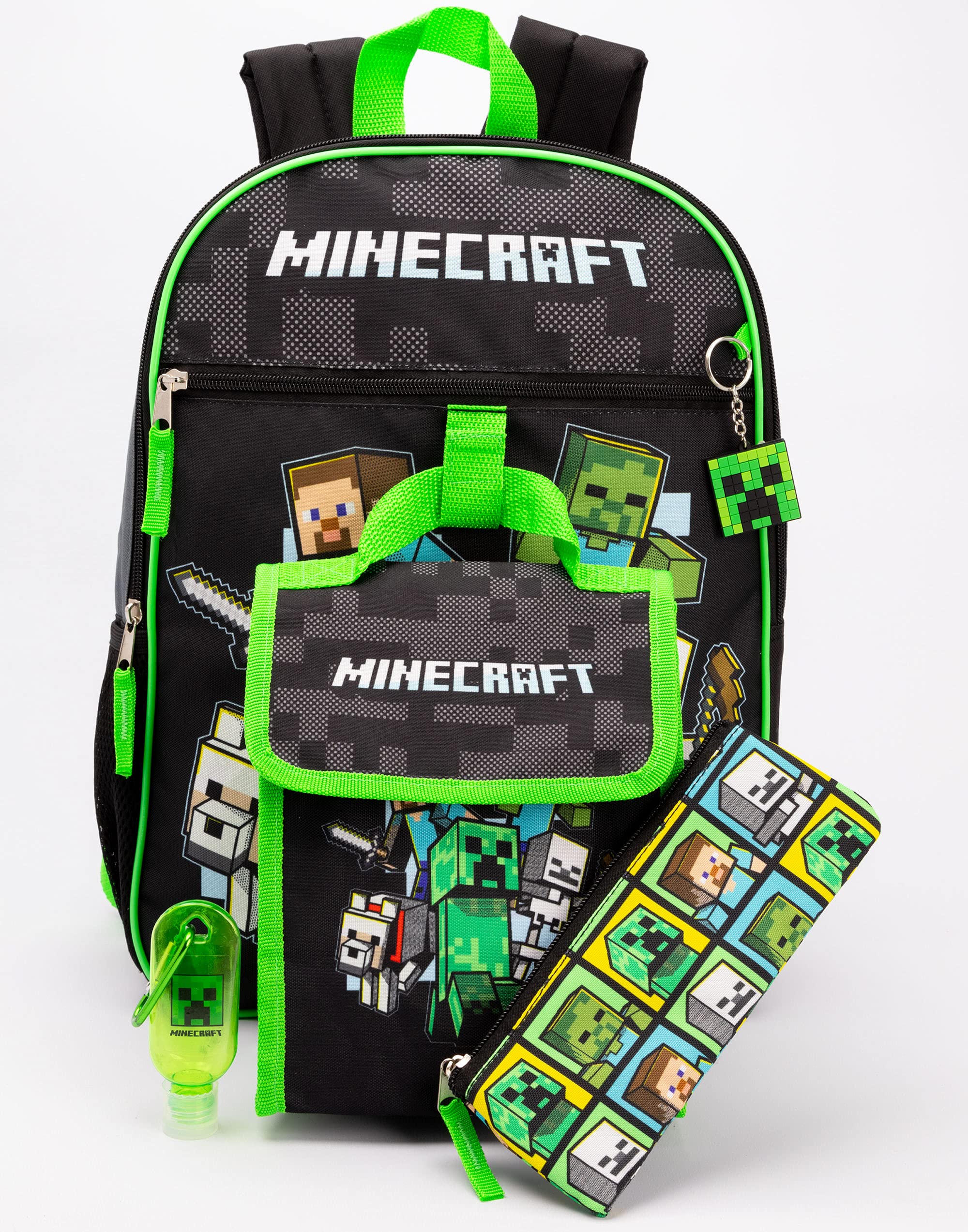 Foto 7 pulgar | Set de Mochilas Minecraft Kids School con Lonchera 5 Piezas - Venta Internacional