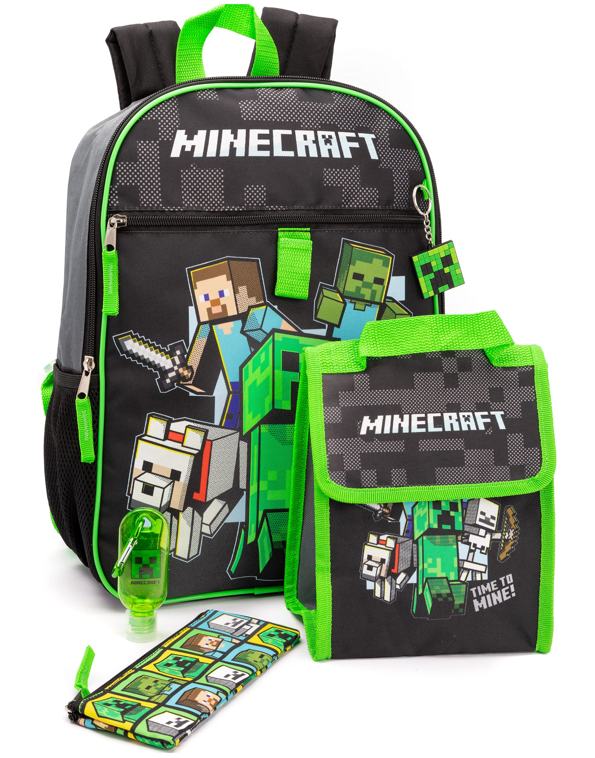 Foto 8 pulgar | Set de Mochilas Minecraft Kids School con Lonchera 5 Piezas - Venta Internacional