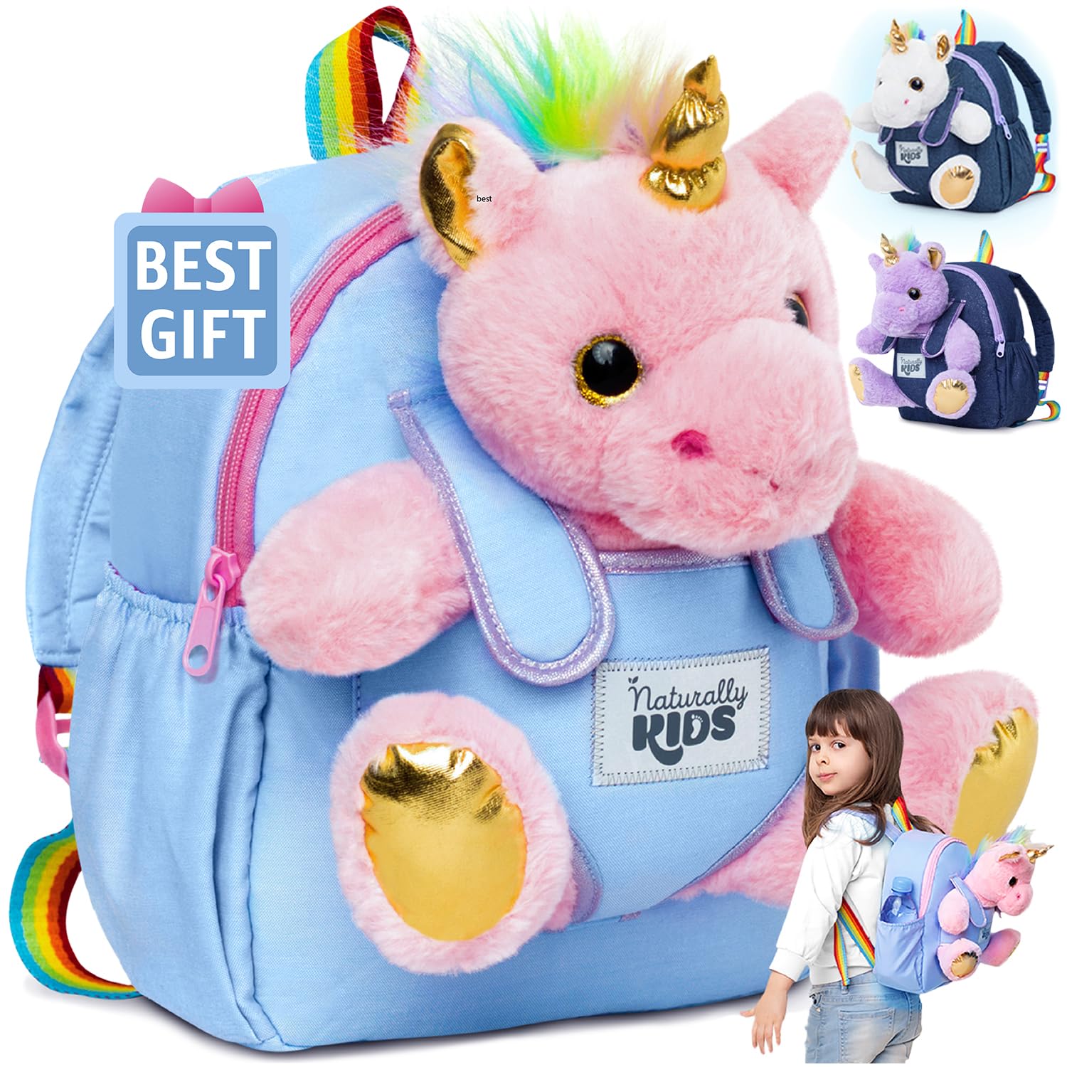 Foto 2 pulgar | Mochila Naturally Kids con Unicornio Rosa - Venta Internacional