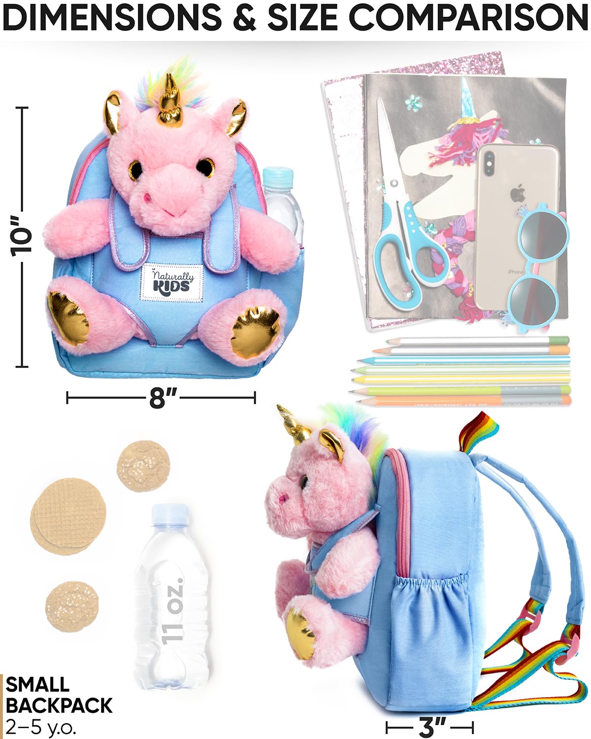 Foto 7 pulgar | Mochila Naturally Kids con Unicornio Rosa - Venta Internacional