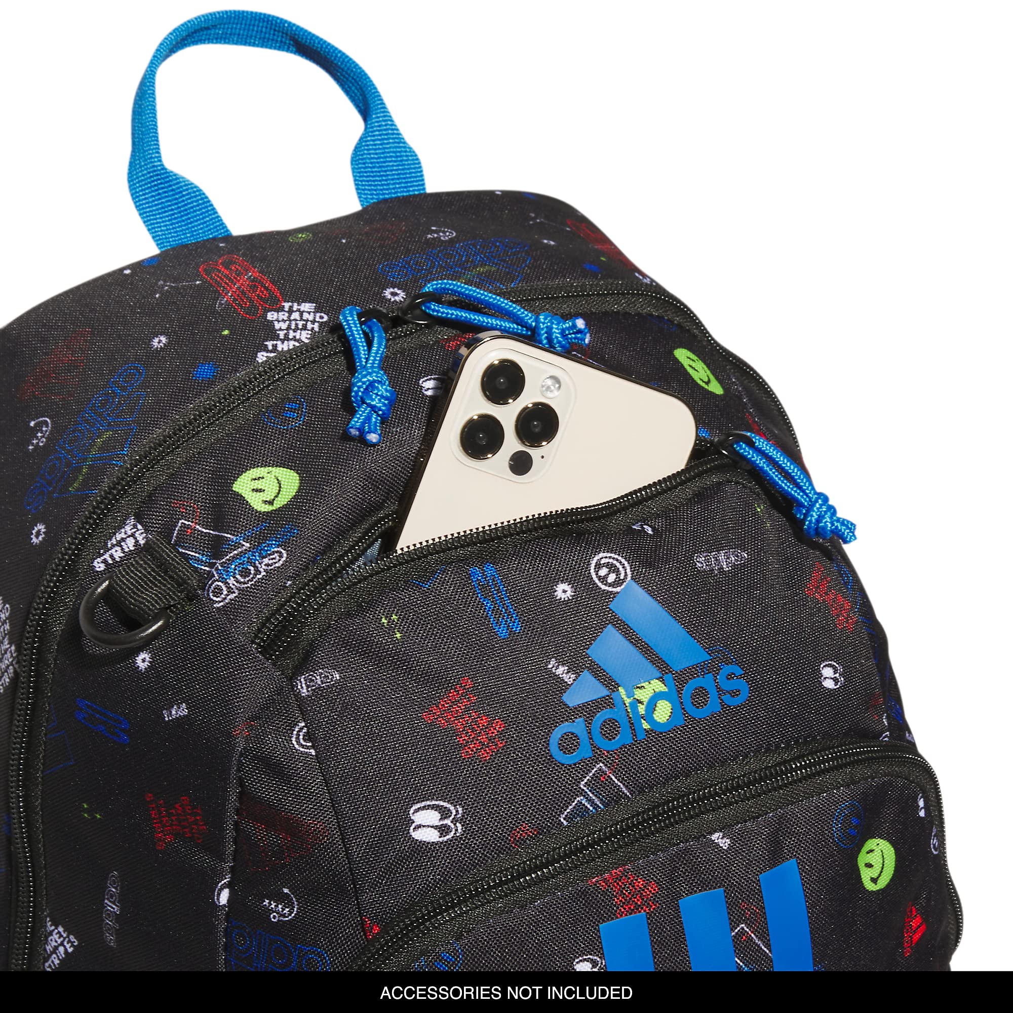 Foto 4 pulgar | Mochila Adidas Creator 2 Icon Brand Love en Negro/azul Real - Venta Internacional