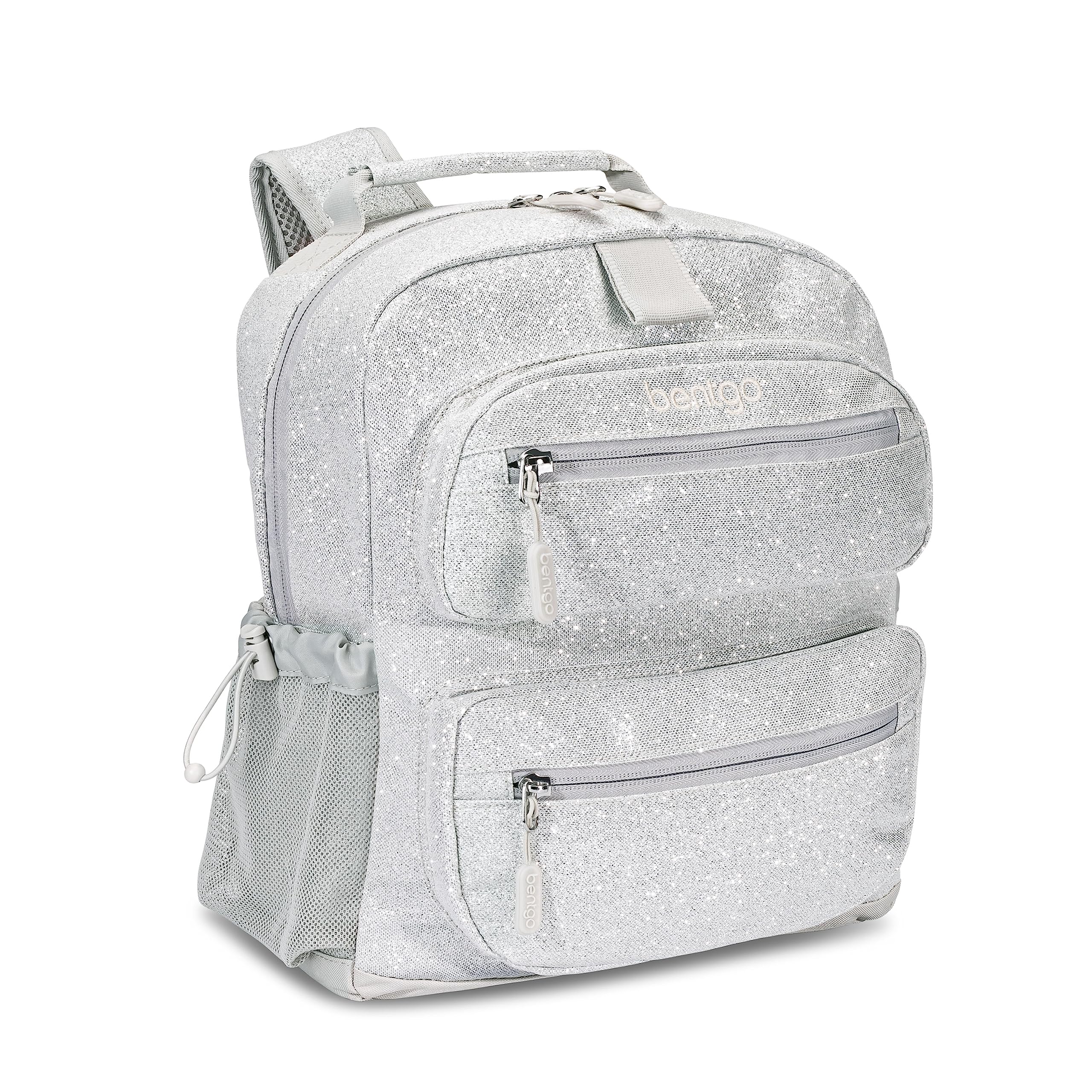 Foto 2 pulgar | Mochila Bentgo Kids Glitter Ligera de 35.56 Cm Plateada - Venta Internacional