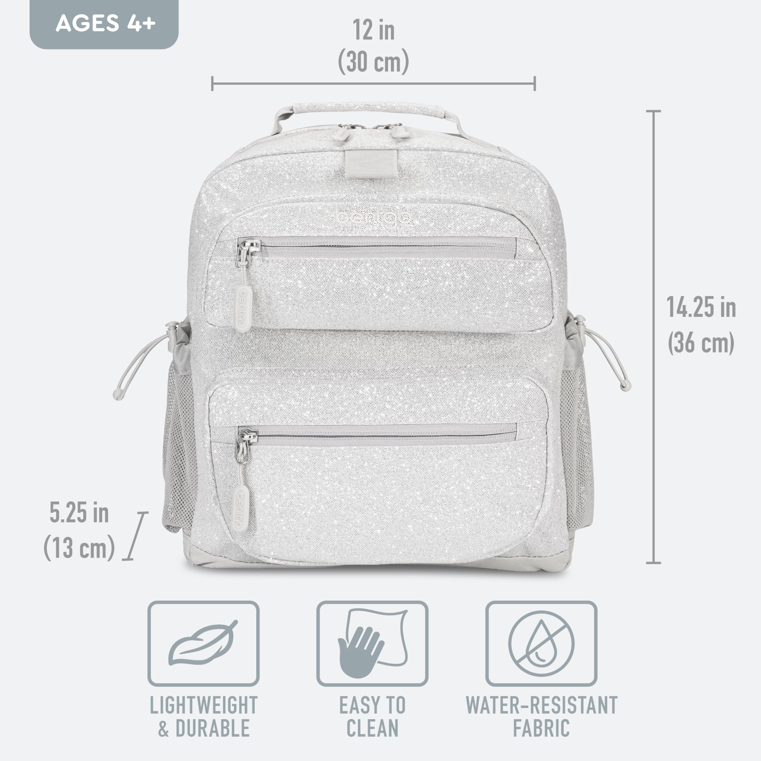 Foto 5 pulgar | Mochila Bentgo Kids Glitter Ligera de 35.56 Cm Plateada - Venta Internacional