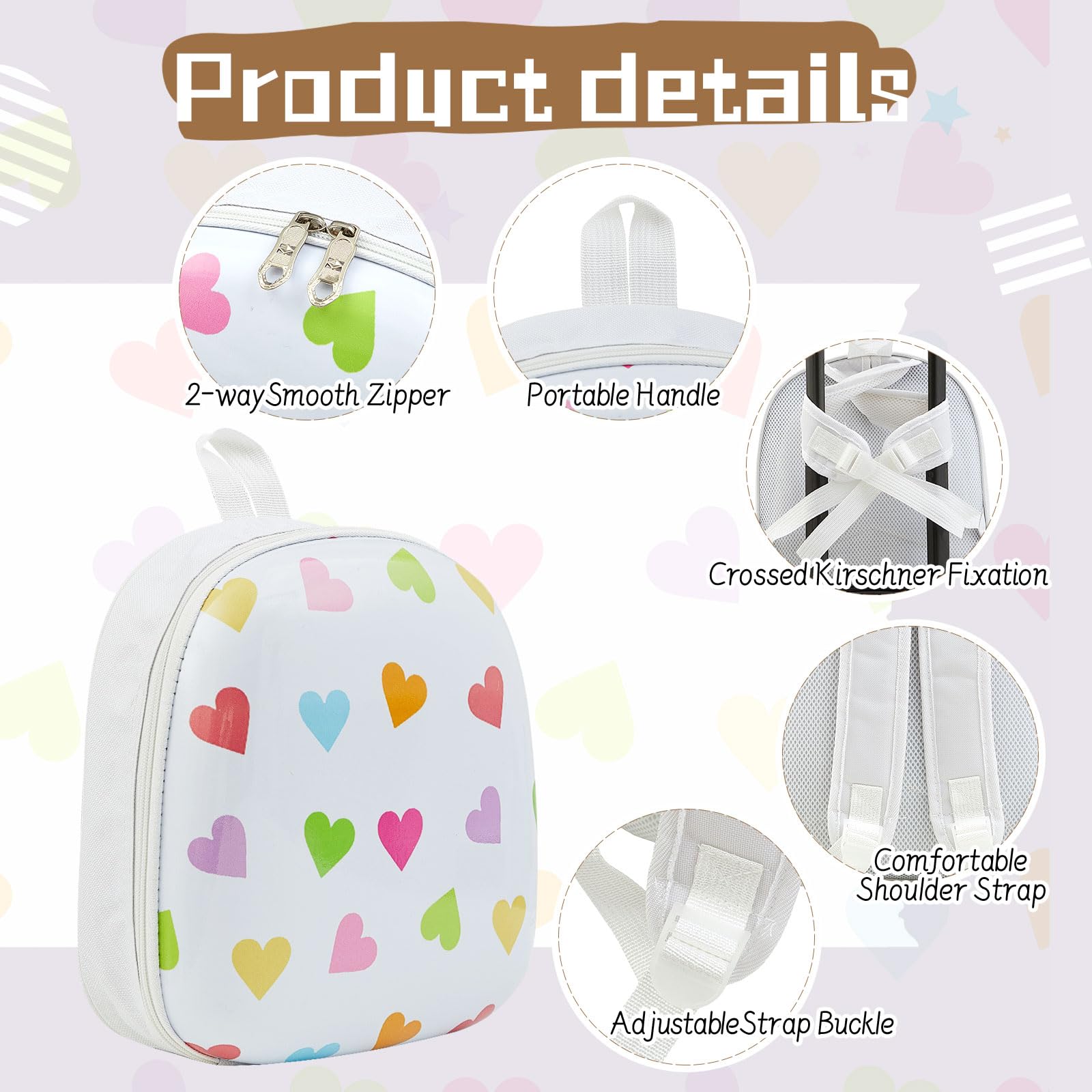 Foto 5 | Set De Equipaje Sanwuta Heart De 4 Piezas Para Niñas  - Venta Internacional