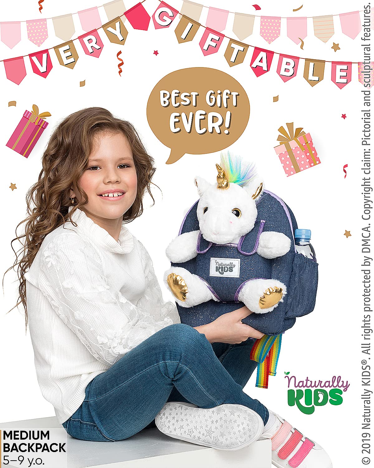 Foto 3 pulgar | Mochila Naturally Kids Unicorn Para Niñas De 4 A 6 Años - Venta Internacional