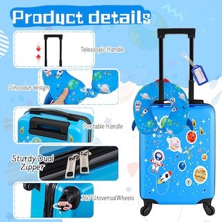 Foto 4 | Set de Equipaje Sanwuta Astronaut de 43 cm con Mochila y Almohada Cervical - Venta Internacional