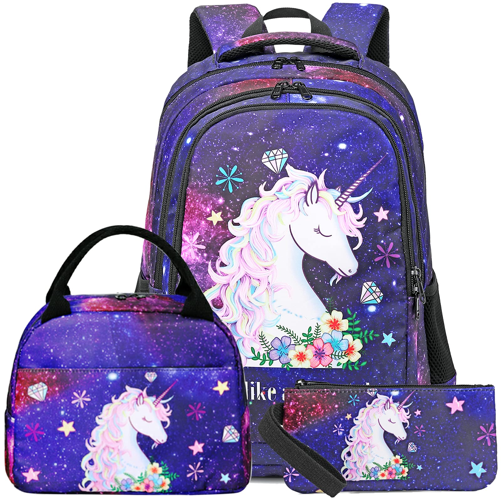 Foto 2 pulgar | Mochila Btoop Galaxy Space con Bolsa de Almuerzo 3 Unidades - Venta Internacional