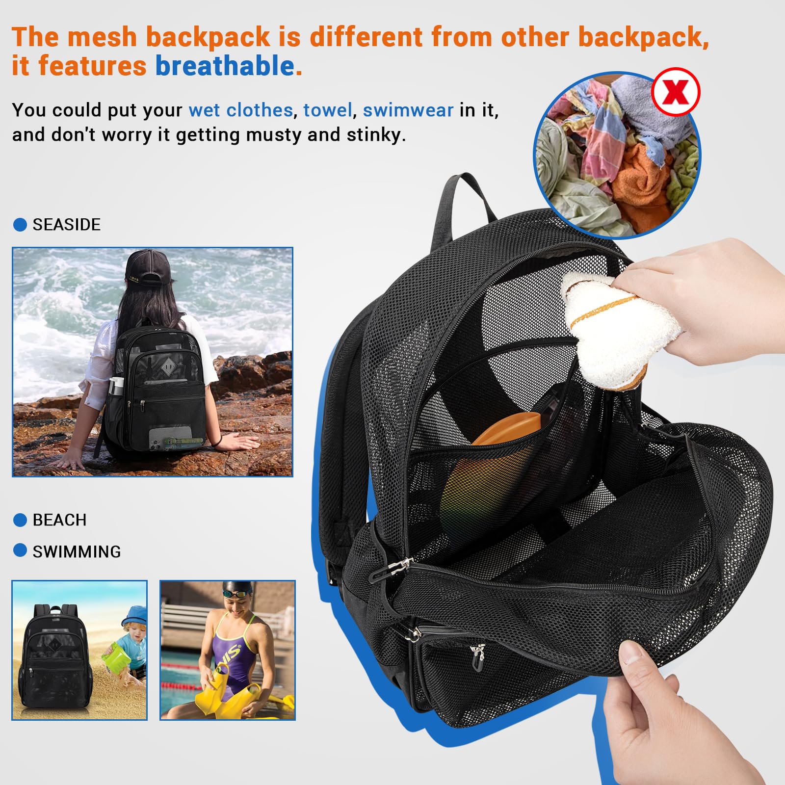 Foto 6 pulgar | Mochila Moonbaby de Malla- Venta Internacional