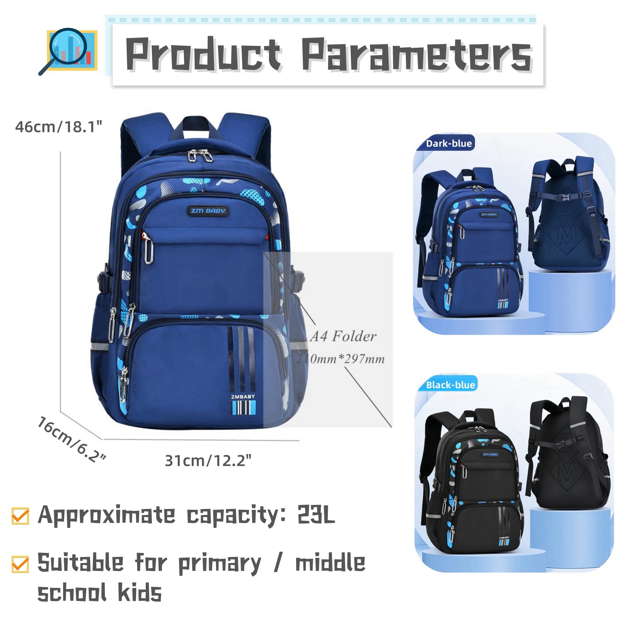 Foto 4 pulgar | Mochila Bansusu Negra para Niño-Venta Internacional