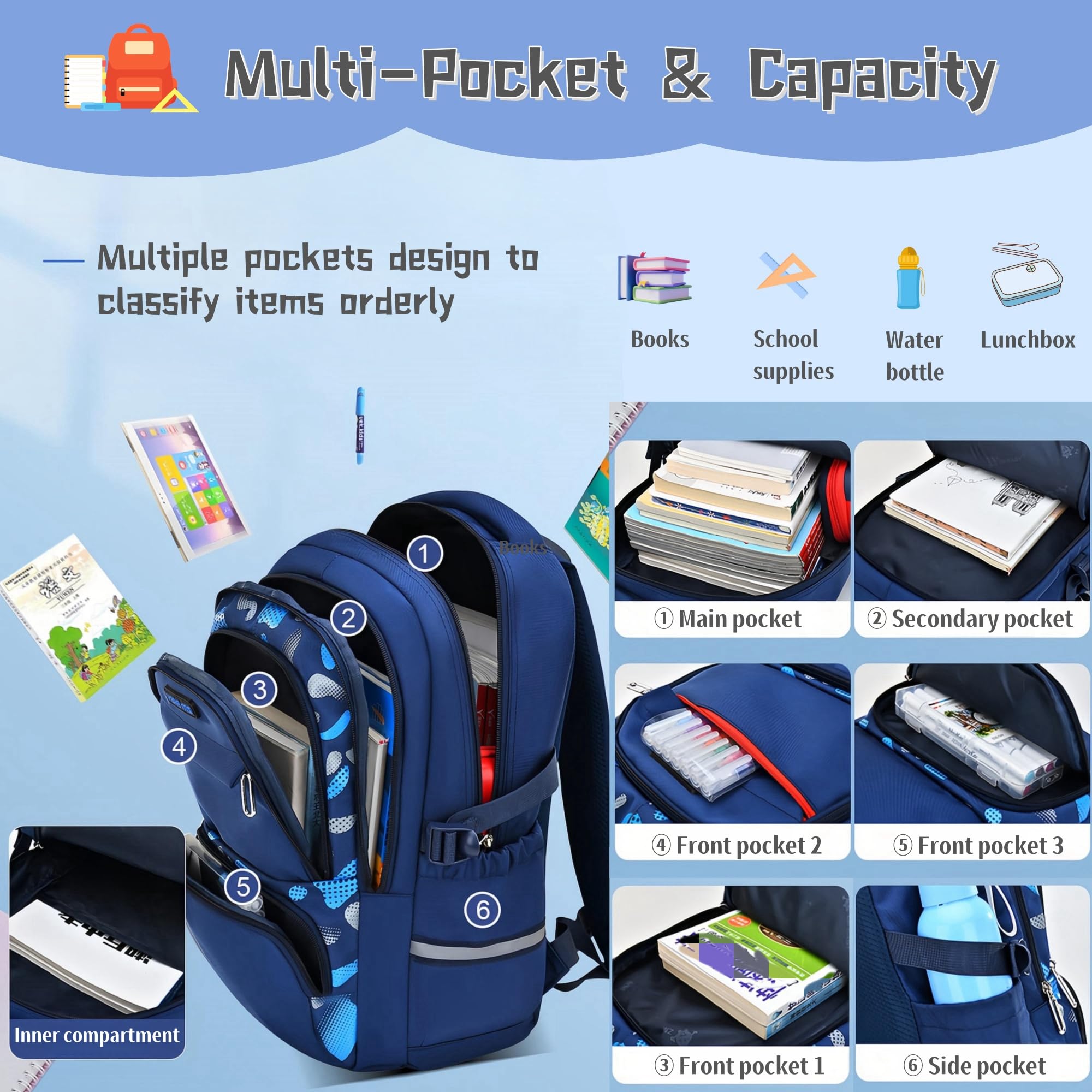 Foto 5 pulgar | Mochila Bansusu Negra para Niño-Venta Internacional