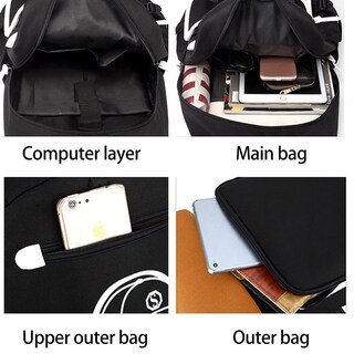 Foto 6 | Set de 3 Mochilas Escolares Asge Reflectantes e Impermeables Tamaño Grande - Venta Internacional