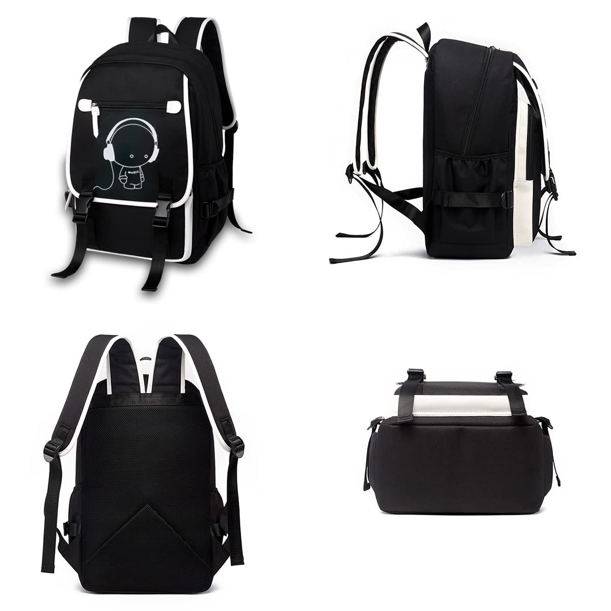 Foto 7 | Set de 3 Mochilas Escolares Asge Reflectantes e Impermeables Tamaño Grande - Venta Internacional