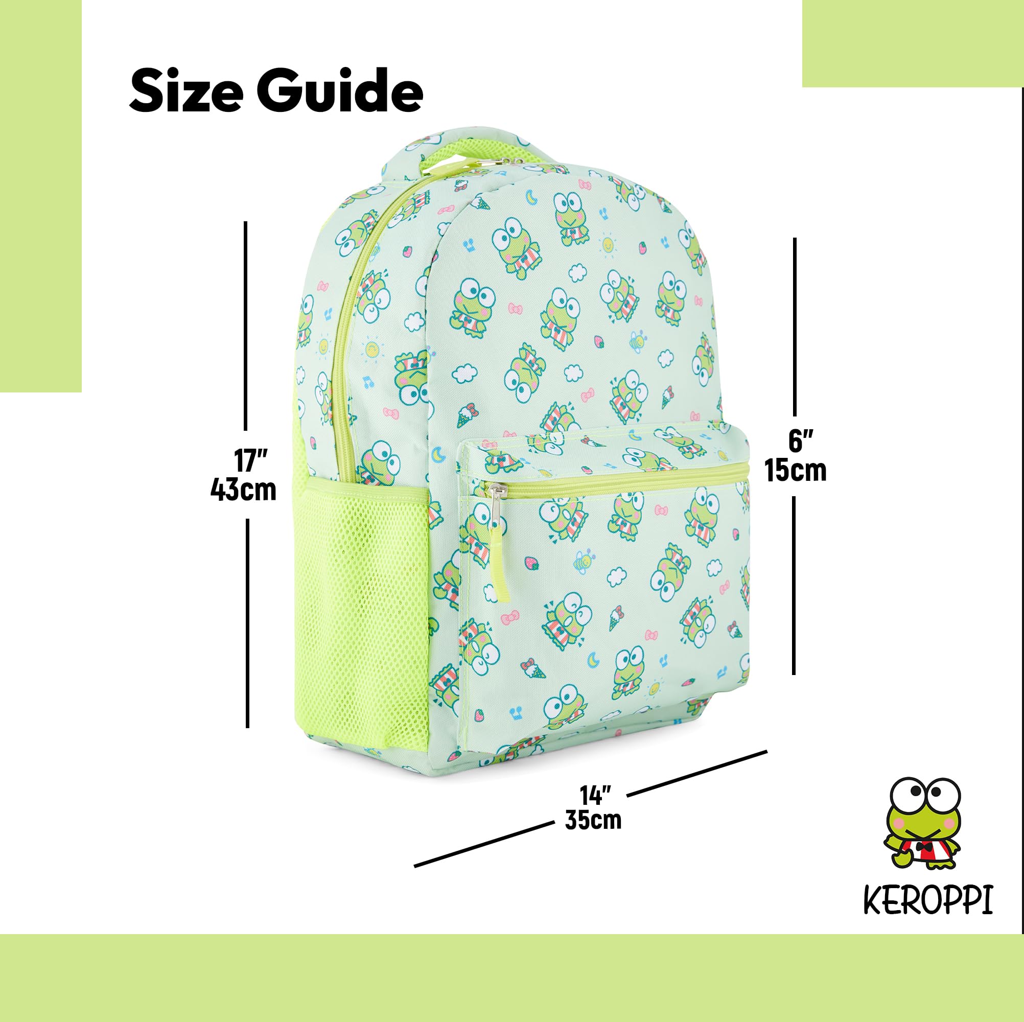 Foto 5 pulgar | Mochila Escolar Sanrio Hello Kitty Allover Keroppi - Venta Internacional