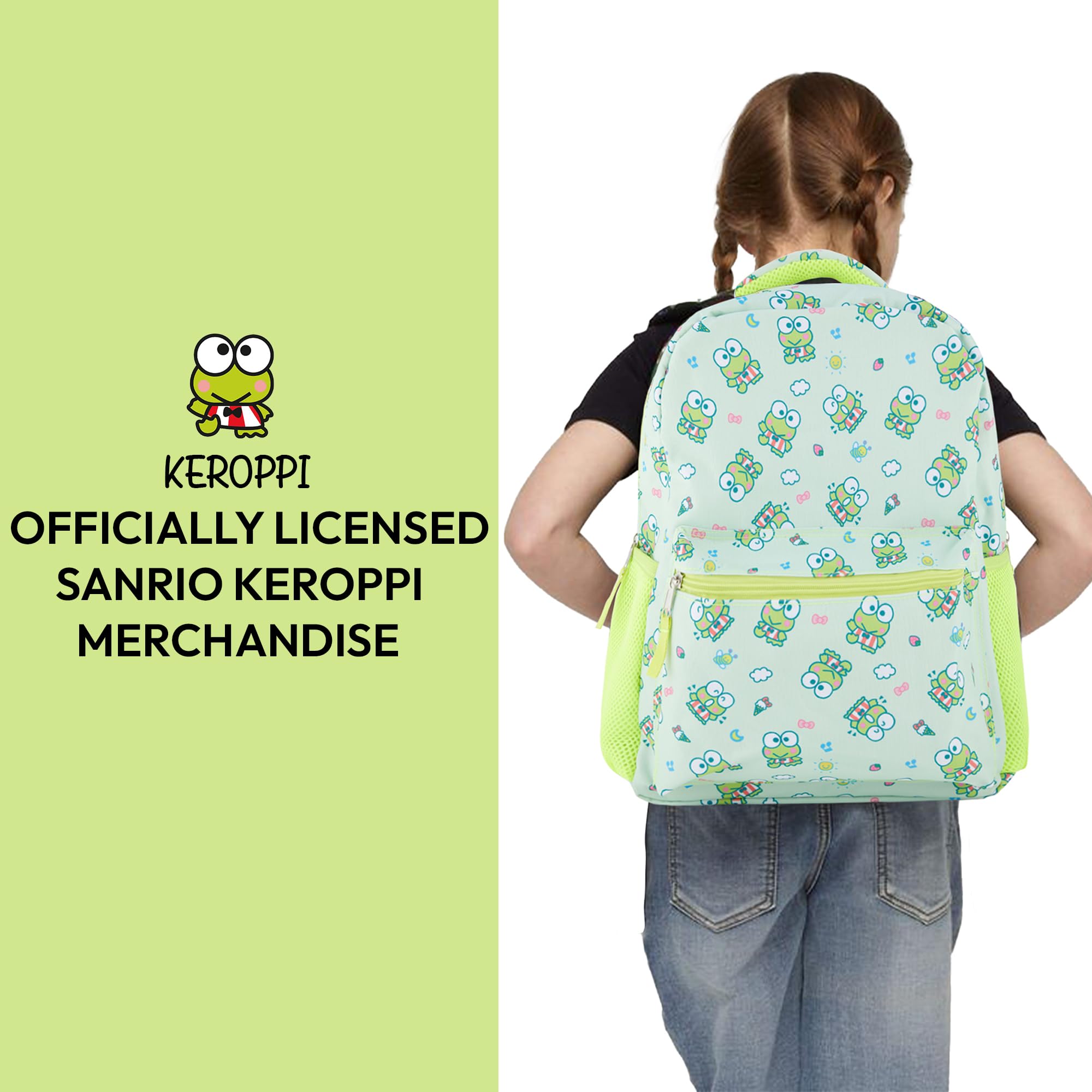 Foto 7 | Mochila Escolar Sanrio Hello Kitty Allover Keroppi - Venta Internacional