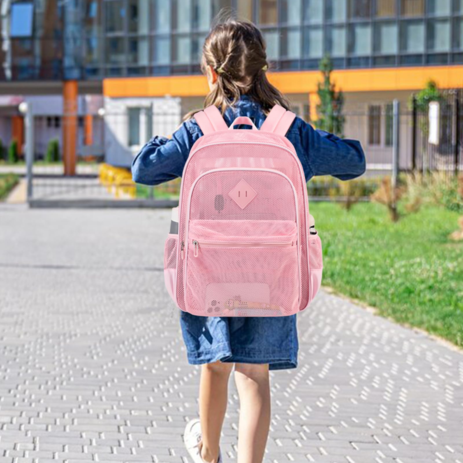 Foto 3 pulgar | Mochila Moonbaby Mesh Heavy Duty Rosa para Niñas - Venta Internacional
