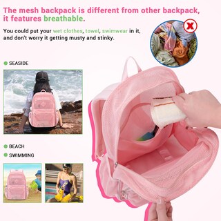 Foto 6 | Mochila Moonbaby Mesh Heavy Duty Rosa para Niñas - Venta Internacional