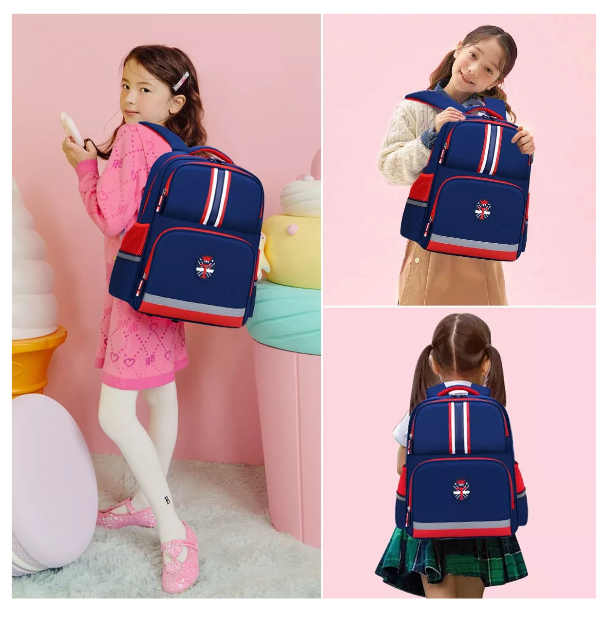 Foto 3 pulgar | Mochila De Escolar Primaria Para Niños Y Niñas Impermeable