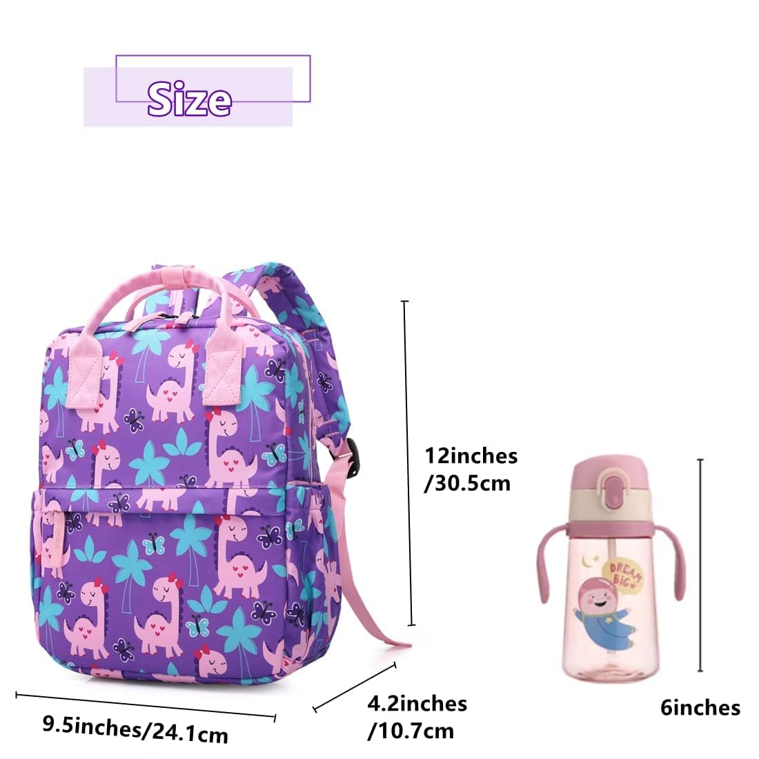 Foto 4 pulgar | Mochila Escolar con Diseño de Dinosaurio y Unicornio para Niños - Venta Internacional