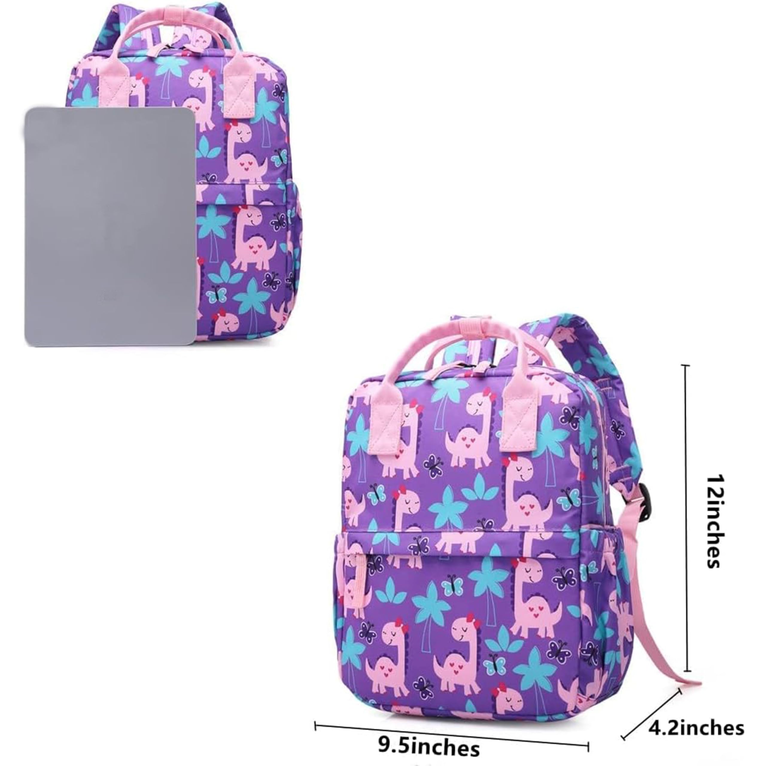 Foto 7 pulgar | Mochila Escolar con Diseño de Dinosaurio y Unicornio para Niños - Venta Internacional