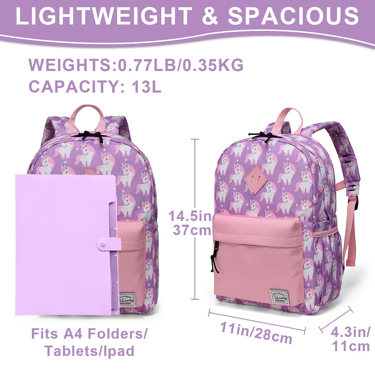 Foto 2 | Mochila Vaschy color Rosa para Niñas  - Venta Internacional