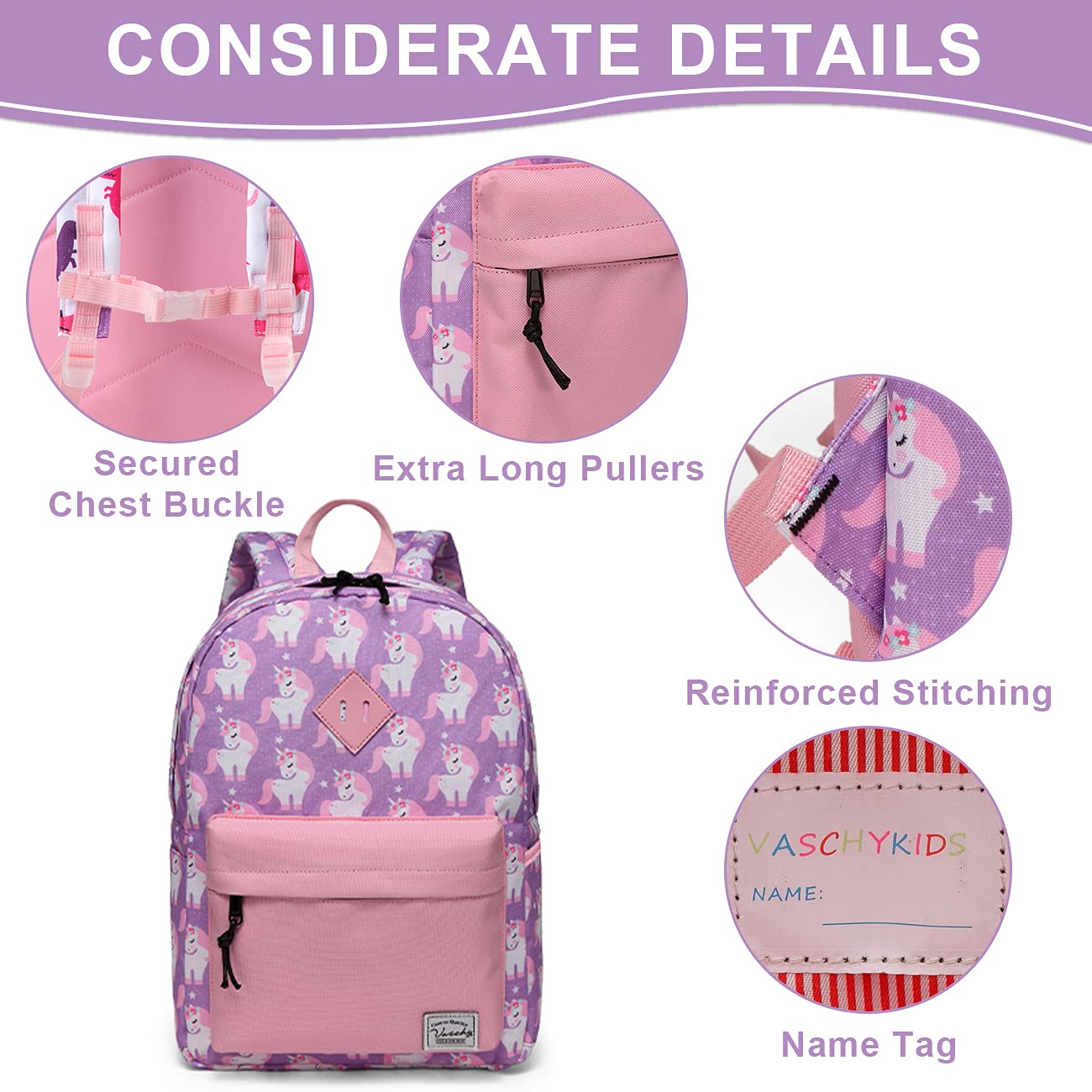 Foto 4 | Mochila Vaschy color Rosa para Niñas  - Venta Internacional