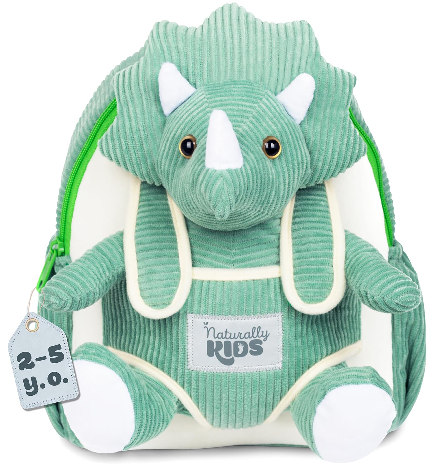 Foto 2 pulgar | Mochila Naturally Kids Green Triceratops para Niño-Venta Internacional