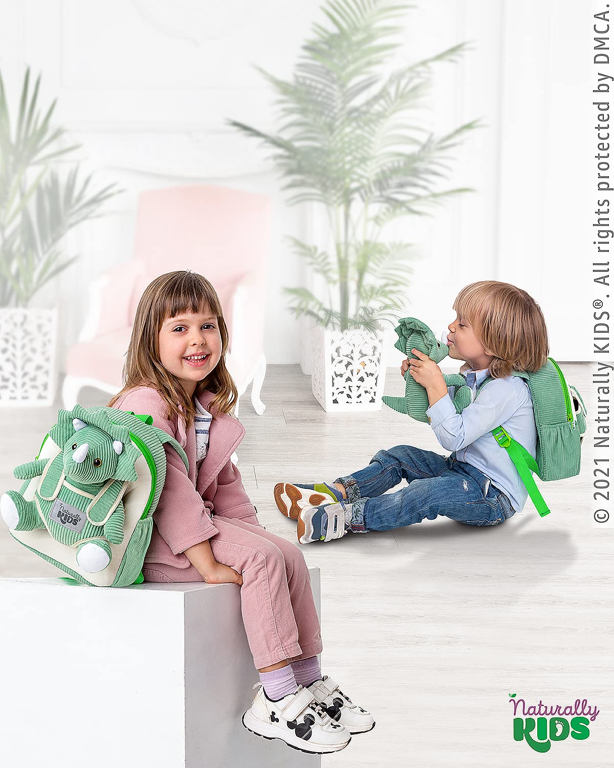 Foto 4 pulgar | Mochila Naturally Kids Green Triceratops para Niño-Venta Internacional