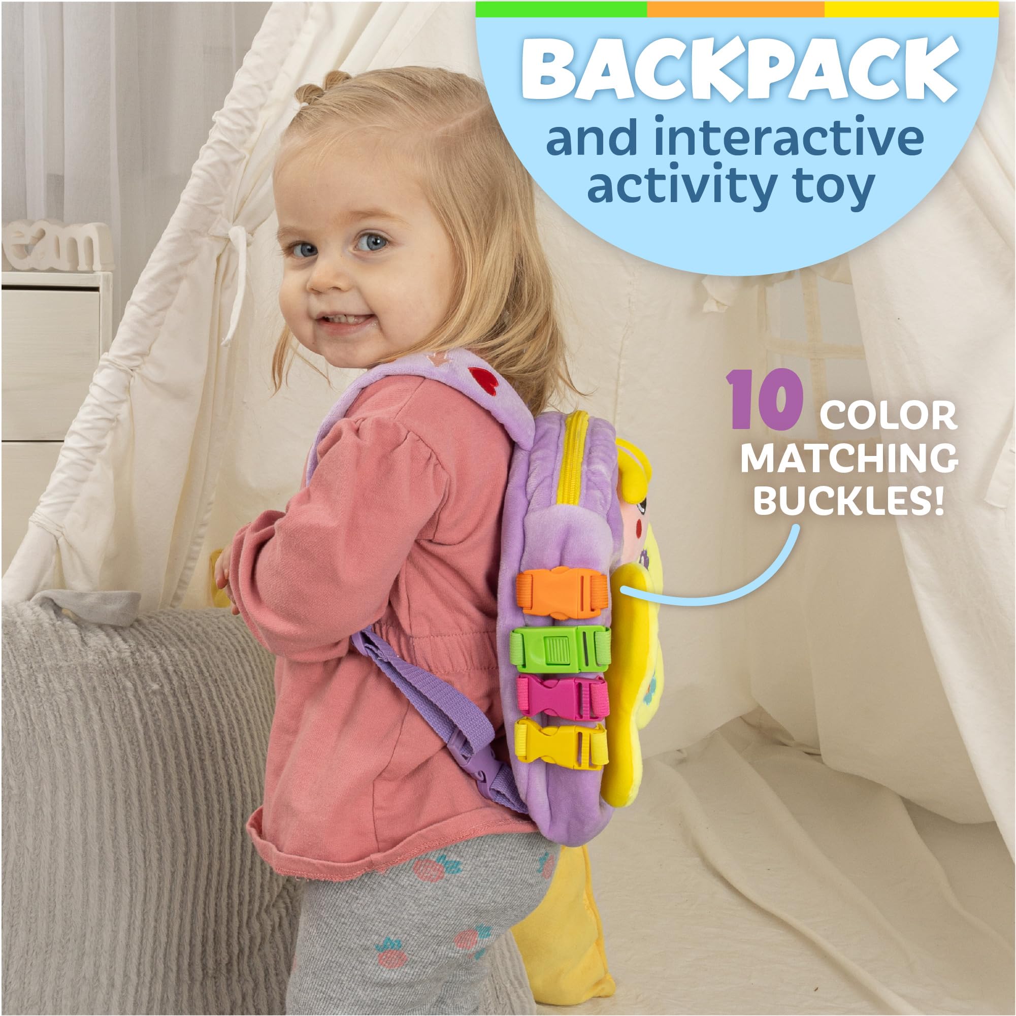 Foto 2 | Mochila Buckle Toys Blossom Butterfly para Niños Pequeños - Venta Internacional