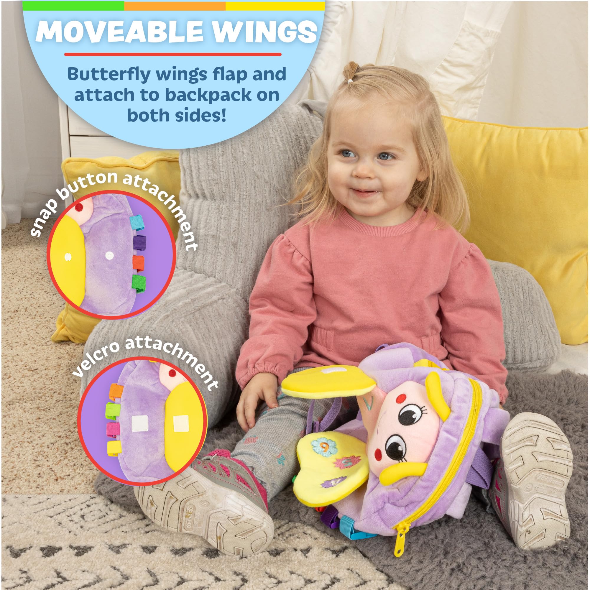 Foto 4 pulgar | Mochila Buckle Toys Blossom Butterfly para Niños Pequeños - Venta Internacional