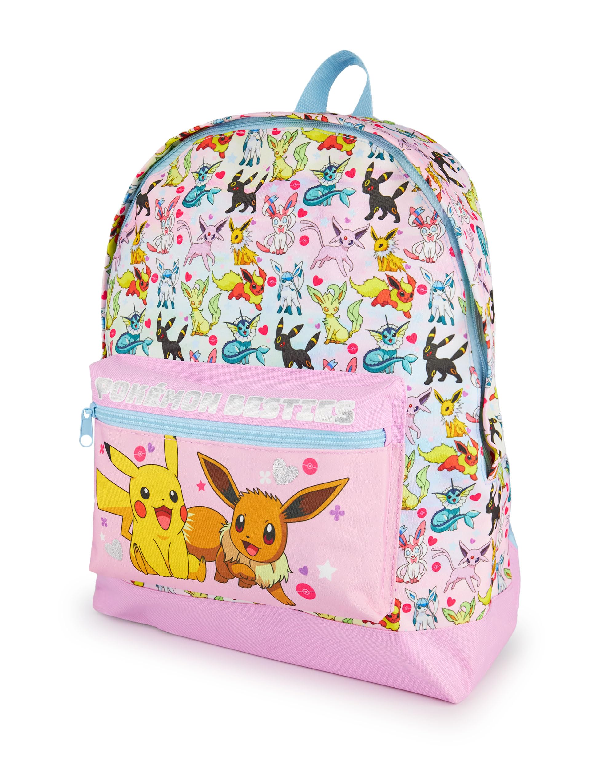 Foto 4 pulgar | Mochila Pokémon Girls Pink Glitter School Eevee Besties - Venta Internacional