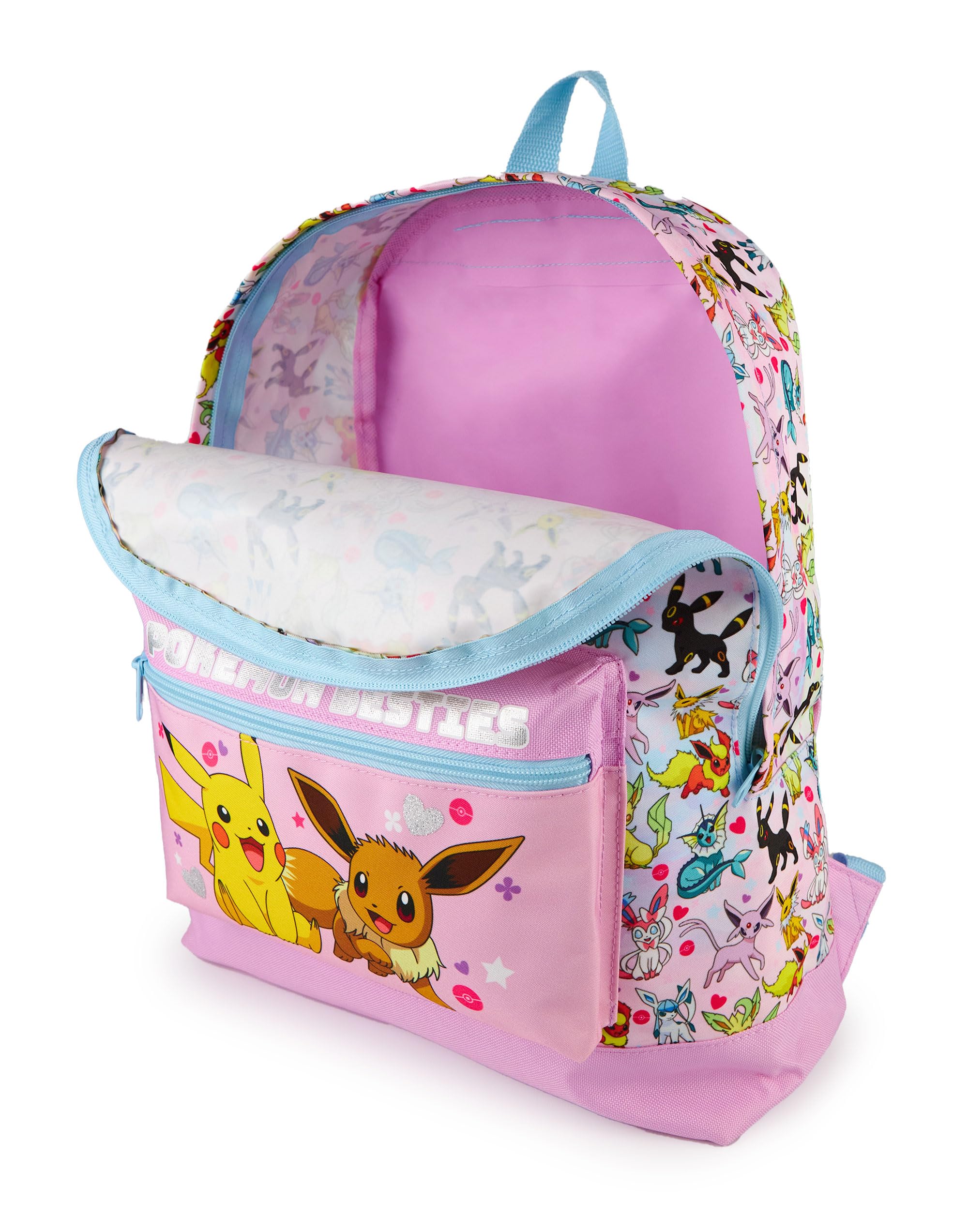 Foto 5 pulgar | Mochila Pokémon Girls Pink Glitter School Eevee Besties - Venta Internacional