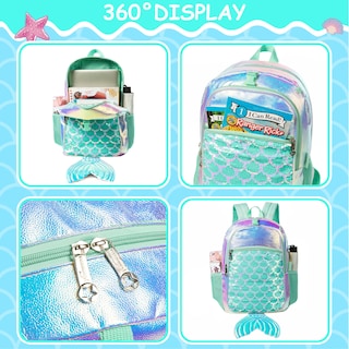 Foto 3 | Mochila Meetbelify Mermaid Magic Sein con Lonchera para Niñas - Venta Internacional