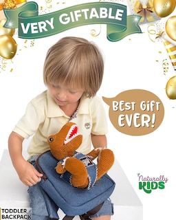 Foto 2 | Mochila Naturally Kids con Minidinosaurio para Niños de 2 Años - Venta Internacional