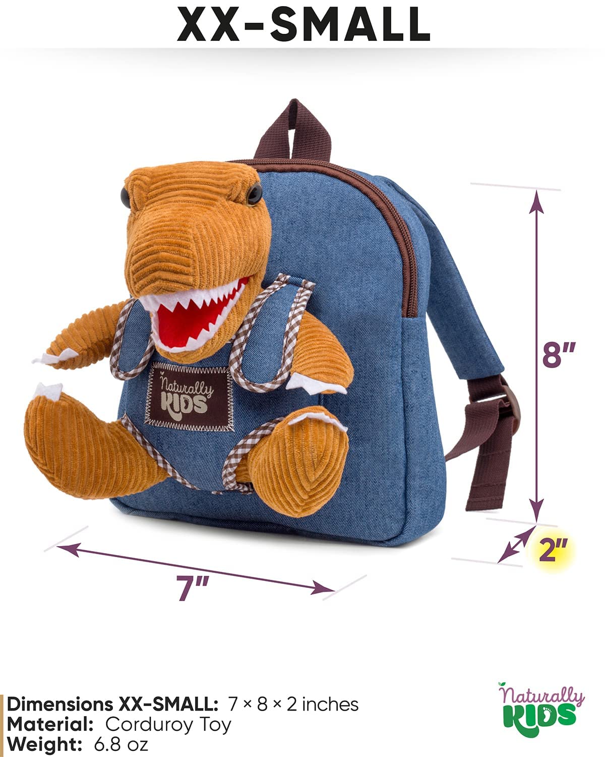 Foto 4 pulgar | Mochila Naturally Kids con Minidinosaurio para Niños de 2 Años - Venta Internacional