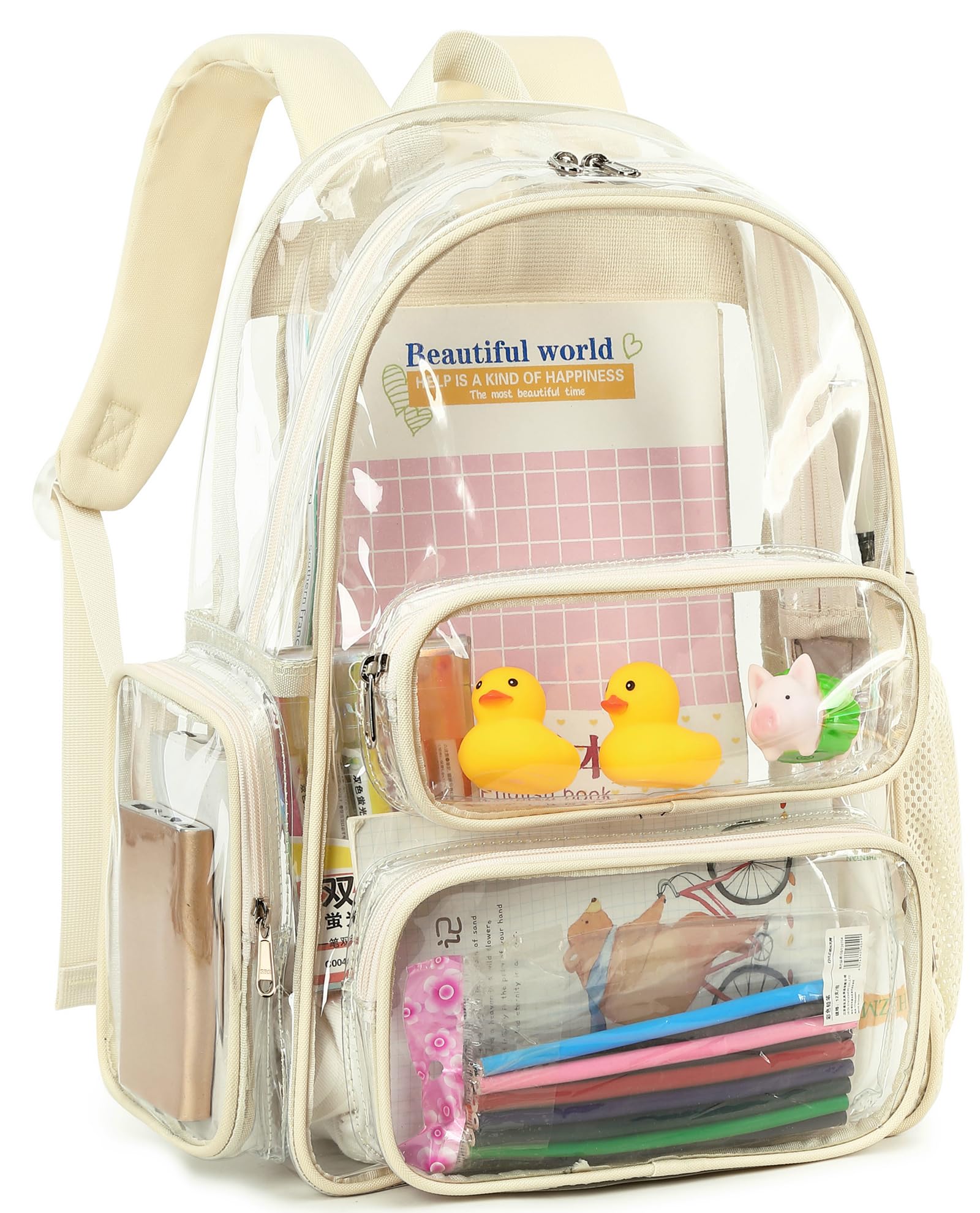 Mochila Transparente Camtop De Pvc Resistente Transparente De 17 Pulgadas - Venta Internacional