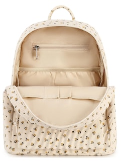 Foto 7 | Mini Mochila de Pana Beige con Estampado Floral para Mujer