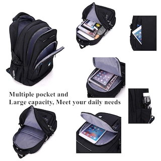 Foto 5 | Mochila con Ruedas Vidoscla Negra - Venta Internacional