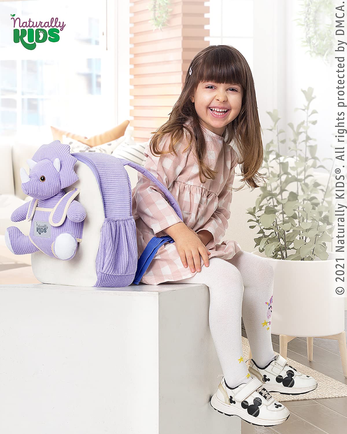 Foto 4 pulgar | Mochila Naturally Kids Medium Dinosaurio Púrpura Triceratops - Venta Internacional